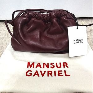 NEW MANSUR GAVRIEL mini cloud clutch in pomegranate